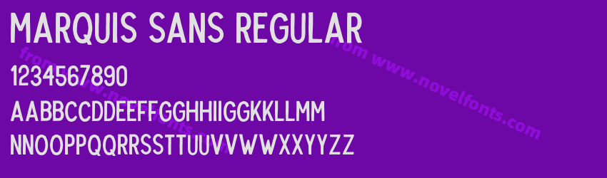 Marquis Sans RegularPreview Marquis Sans RegularPreview