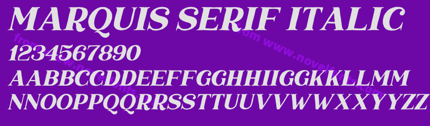 Marquis Serif ItalicPreview Marquis Serif ItalicPreview