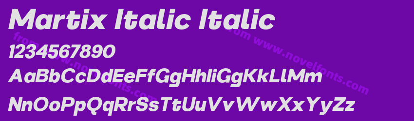 Martix Italic ItalicPreview Martix Italic ItalicPreview