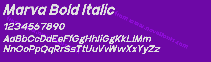 Marva Bold ItalicPreview Marva Bold ItalicPreview
