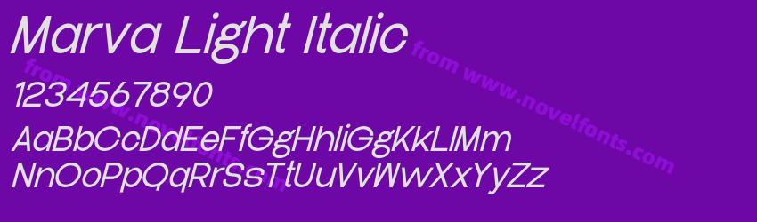 Marva Light ItalicPreview Marva Light ItalicPreview