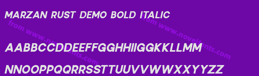 Marzan Rust DEMO Bold ItalicPreview Marzan Rust DEMO Bold ItalicPreview