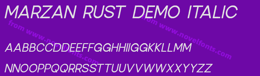 Marzan Rust DEMO ItalicPreview Marzan Rust DEMO ItalicPreview