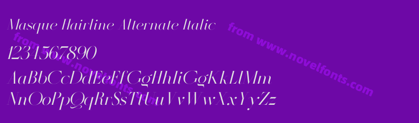 Masque Hairline Alternate ItalicPreview Masque Hairline Alternate ItalicPreview