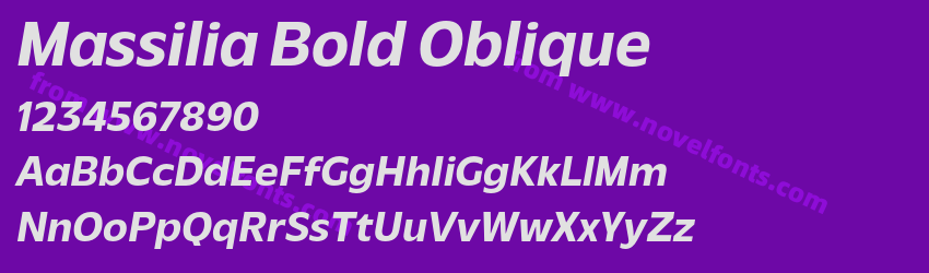 Massilia Bold ObliquePreview Massilia Bold ObliquePreview