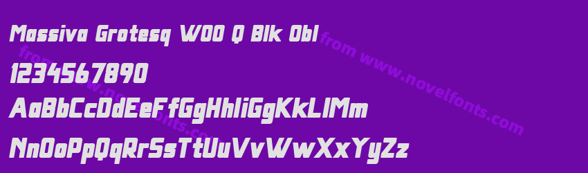 Massiva Grotesq W00 Q Blk OblPreview Massiva Grotesq W00 Q Blk OblPreview