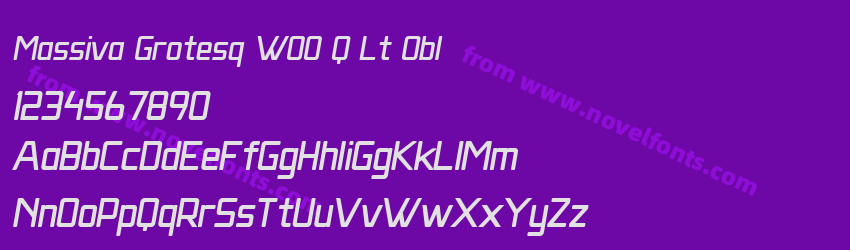 Massiva Grotesq W00 Q Lt OblPreview Massiva Grotesq W00 Q Lt OblPreview