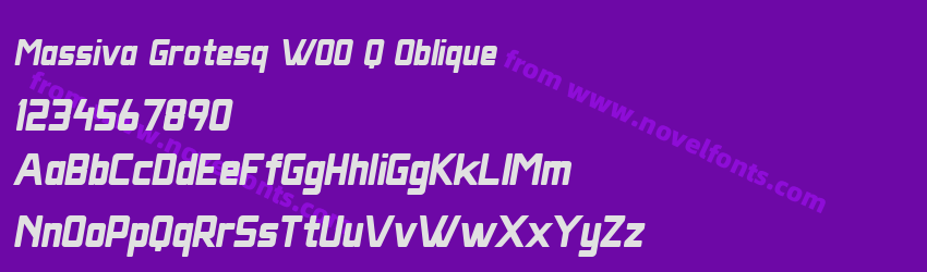 Massiva Grotesq W00 Q ObliquePreview Massiva Grotesq W00 Q ObliquePreview
