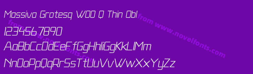 Massiva Grotesq W00 Q Thin OblPreview Massiva Grotesq W00 Q Thin OblPreview