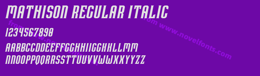 Mathison Regular ItalicPreview Mathison Regular ItalicPreview
