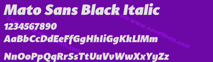 Mato Sans Black ItalicPreview Mato Sans Black ItalicPreview