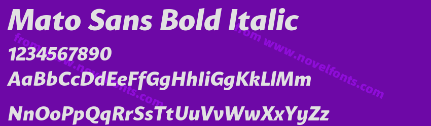 Mato Sans Bold ItalicPreview Mato Sans Bold ItalicPreview