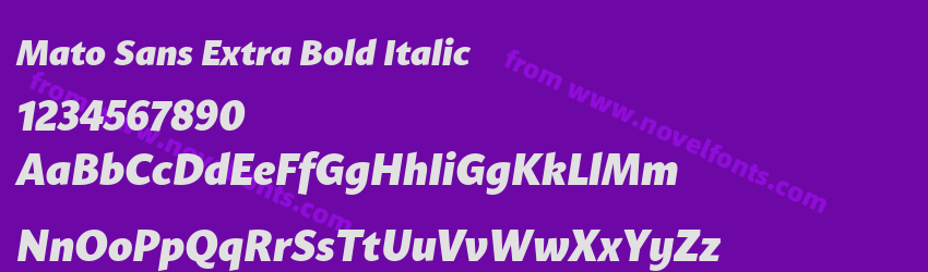 Mato Sans Extra Bold ItalicPreview Mato Sans Extra Bold ItalicPreview