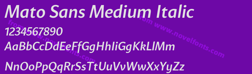 Mato Sans Medium ItalicPreview Mato Sans Medium ItalicPreview