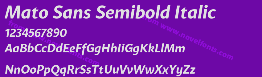 Mato Sans Semibold ItalicPreview Mato Sans Semibold ItalicPreview