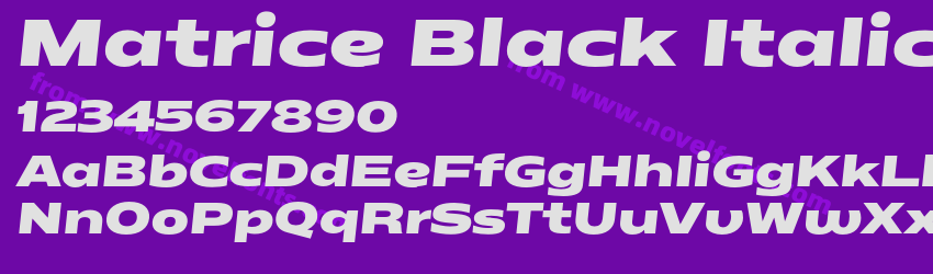 Matrice Black ItalicPreview Matrice Black ItalicPreview