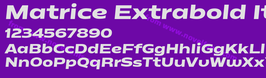 Matrice Extrabold ItalicPreview Matrice Extrabold ItalicPreview