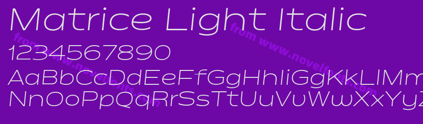 Matrice Light ItalicPreview Matrice Light ItalicPreview