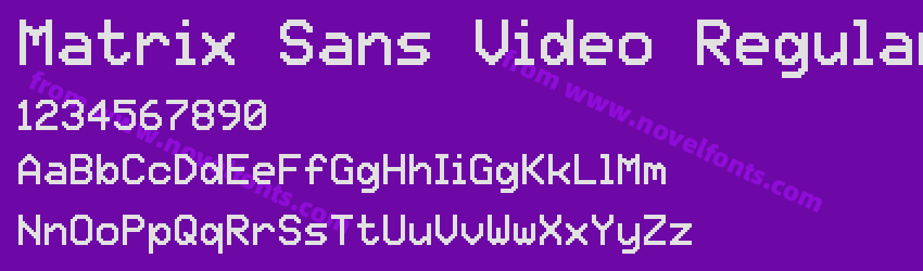 Matrix Sans Video RegularPreview Matrix Sans Video RegularPreview