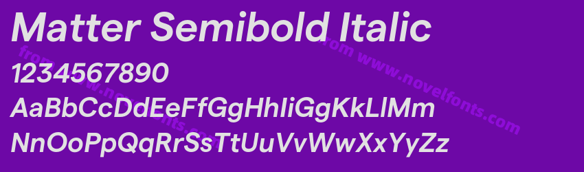 Matter Semibold ItalicPreview Matter Semibold ItalicPreview
