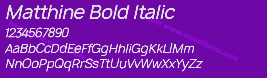Matthine Bold ItalicPreview Matthine Bold ItalicPreview