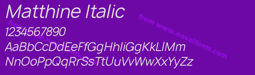 Matthine ItalicPreview Matthine ItalicPreview