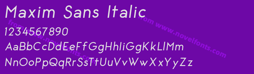 Maxim Sans ItalicPreview Maxim Sans ItalicPreview
