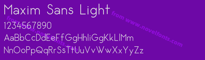 Maxim Sans LightPreview Maxim Sans LightPreview