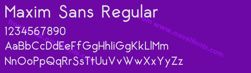 Maxim Sans RegularPreview Maxim Sans RegularPreview