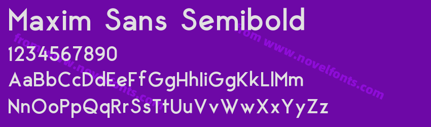 Maxim Sans SemiboldPreview Maxim Sans SemiboldPreview