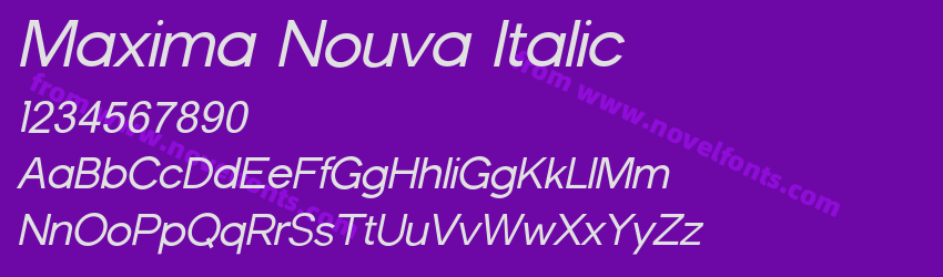 Maxima Nouva ItalicPreview Maxima Nouva ItalicPreview