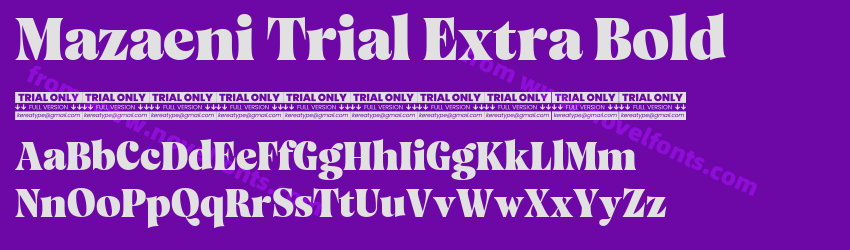 Mazaeni Trial Extra BoldPreview Mazaeni Trial Extra BoldPreview