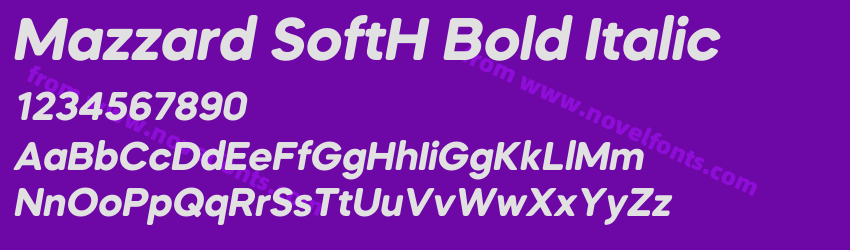 Mazzard SoftH Bold ItalicPreview Mazzard SoftH Bold ItalicPreview