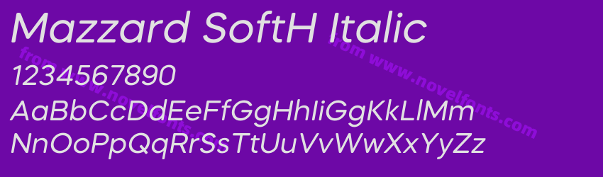 Mazzard SoftH ItalicPreview Mazzard SoftH ItalicPreview