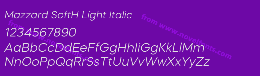 Mazzard SoftH Light ItalicPreview Mazzard SoftH Light ItalicPreview