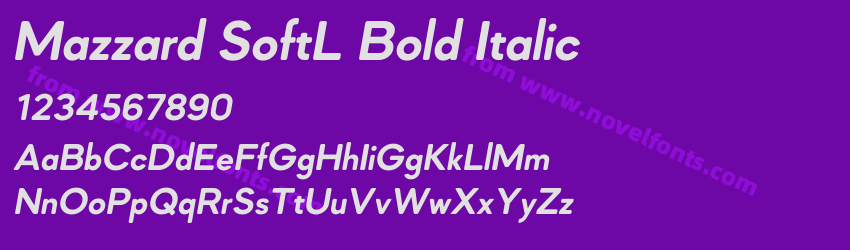Mazzard SoftL Bold ItalicPreview Mazzard SoftL Bold ItalicPreview