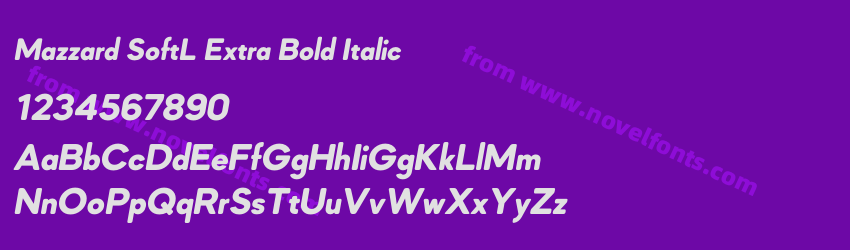Mazzard SoftL Extra Bold ItalicPreview Mazzard SoftL Extra Bold ItalicPreview