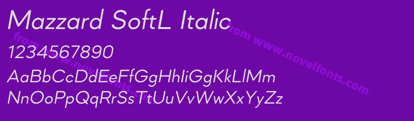 Mazzard SoftL ItalicPreview Mazzard SoftL ItalicPreview