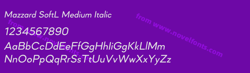 Mazzard SoftL Medium ItalicPreview Mazzard SoftL Medium ItalicPreview