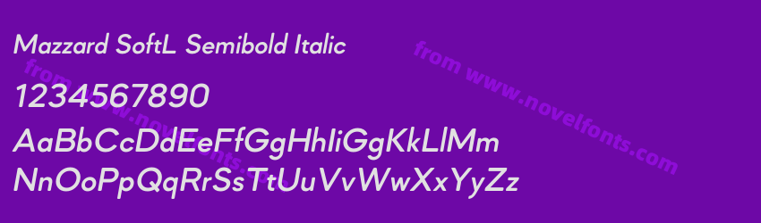 Mazzard SoftL Semibold ItalicPreview Mazzard SoftL Semibold ItalicPreview