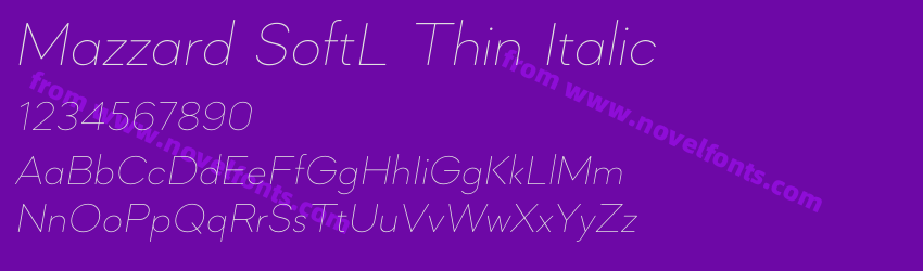 Mazzard SoftL Thin ItalicPreview Mazzard SoftL Thin ItalicPreview