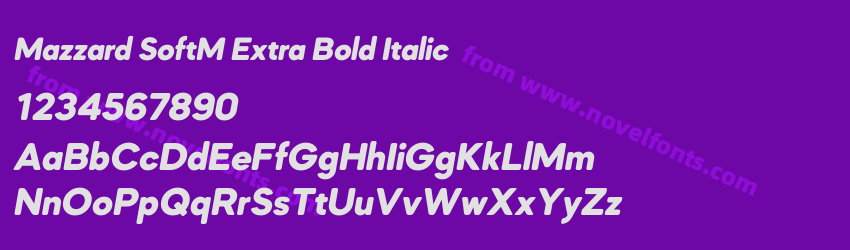 Mazzard SoftM Extra Bold ItalicPreview Mazzard SoftM Extra Bold ItalicPreview