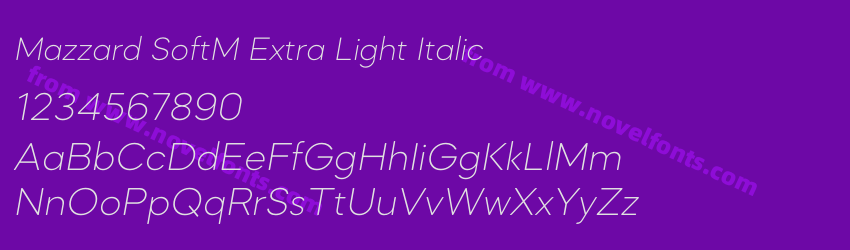 Mazzard SoftM Extra Light ItalicPreview Mazzard SoftM Extra Light ItalicPreview