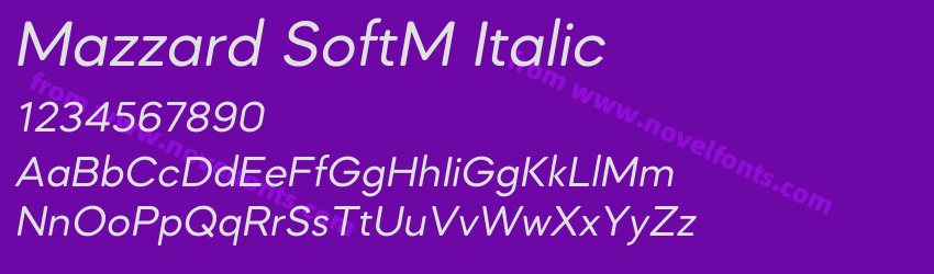 Mazzard SoftM ItalicPreview Mazzard SoftM ItalicPreview