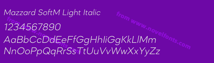 Mazzard SoftM Light ItalicPreview Mazzard SoftM Light ItalicPreview