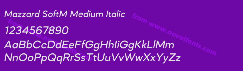 Mazzard SoftM Medium ItalicPreview Mazzard SoftM Medium ItalicPreview