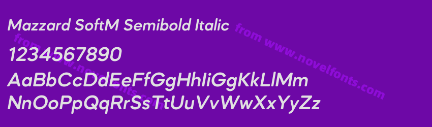 Mazzard SoftM Semibold ItalicPreview Mazzard SoftM Semibold ItalicPreview