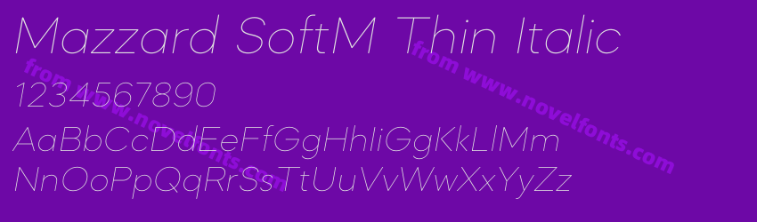 Mazzard SoftM Thin ItalicPreview Mazzard SoftM Thin ItalicPreview