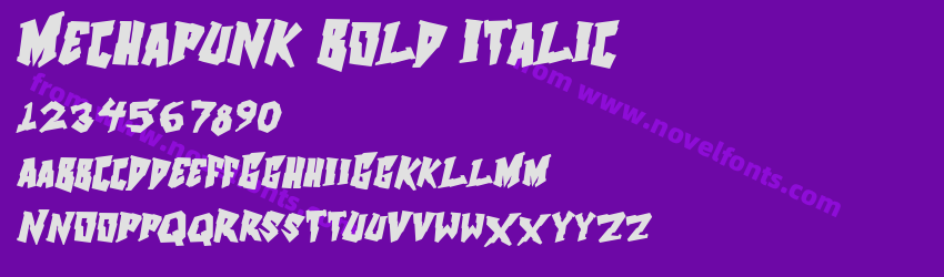 Mechapunk Bold ItalicPreview Mechapunk Bold ItalicPreview
