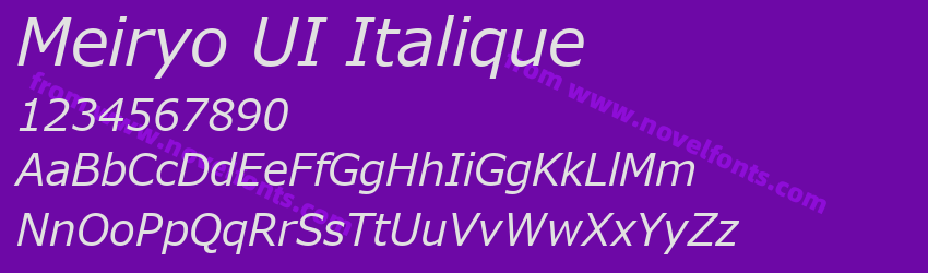Meiryo UI ItaliquePreview Meiryo UI ItaliquePreview